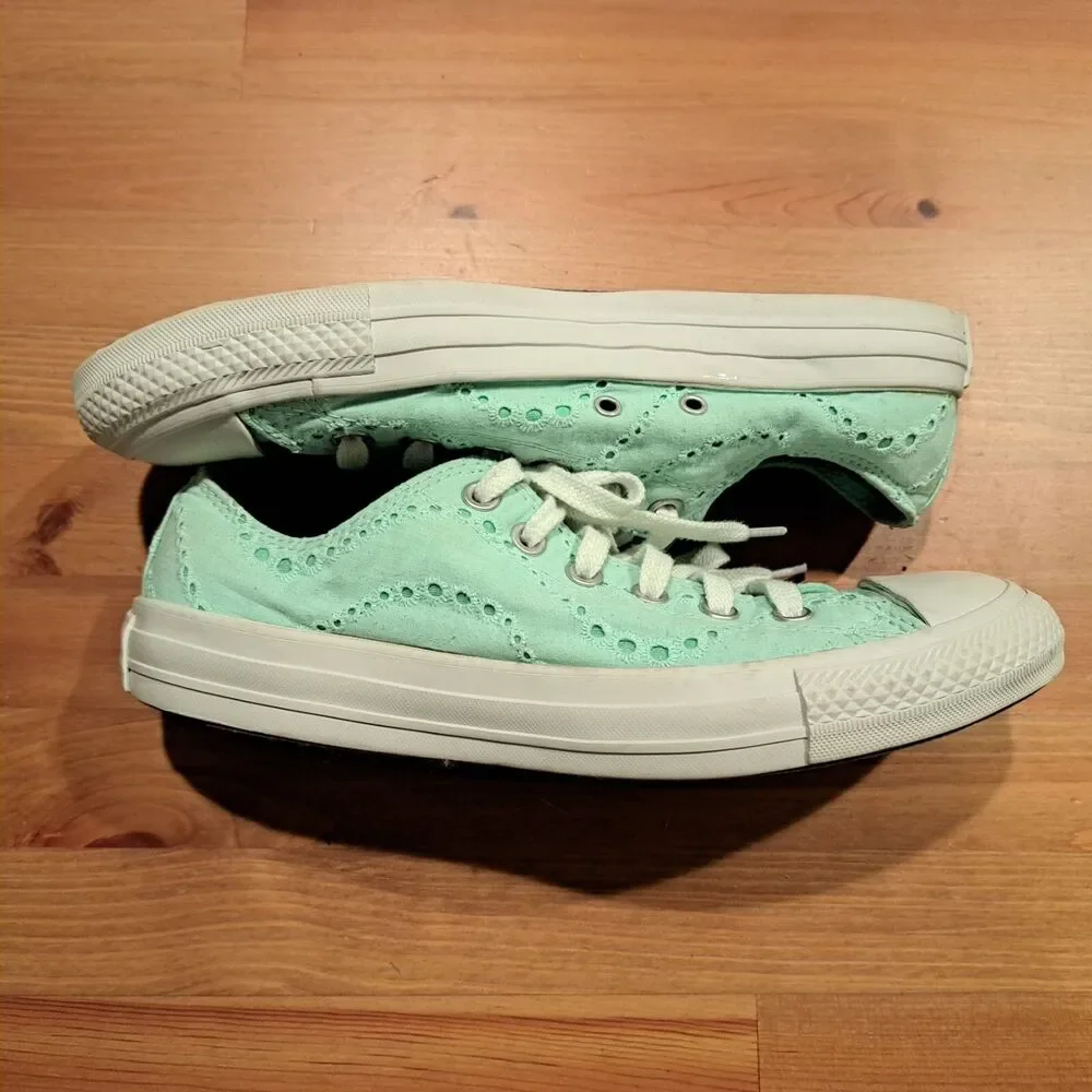 Converse Chuck Taylor All Star Mint Eyelet Women's 9 - Picture 2 of 7